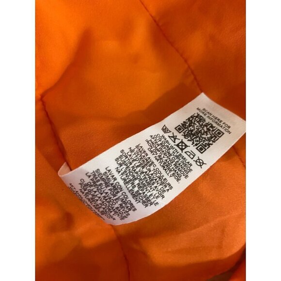 Asos Luxe Women's Orange Wrap Crop Top Puff Sleeves - 0 - Picture 10 of 11